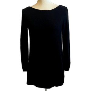 J. Jill Tunic Long Sleeve Top Sweater Boat Neck Split Hem Size XS